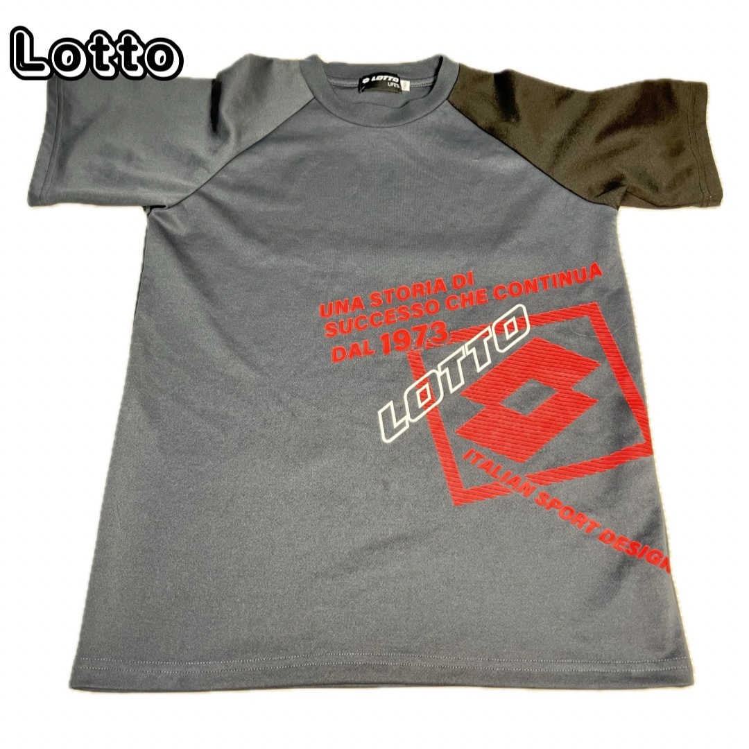 lotto(ロット)のLotto Tシャツ　スポーツウェア　ブラック　M 美品 スポーツ/アウトドアのサッカー/フットサル(ウェア)の商品写真