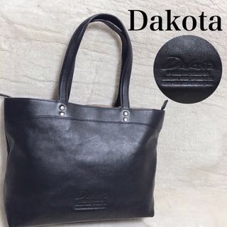 ダコタ(Dakota)の極美品 Dakota ジェントリー ロゴ トートバッグ オールレザー ブラック(トートバッグ)