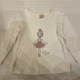 プティマイン(petit main)のプティマイン　バレリーナ　チュール付き　長袖Tシャツ　80cm(シャツ/カットソー)