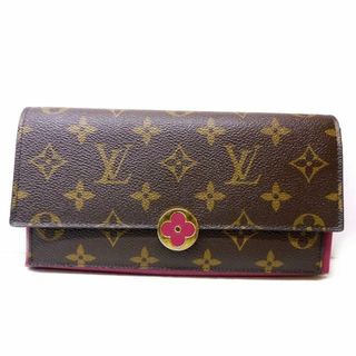ルイヴィトン(LOUIS VUITTON)のヴィトン 財布 ■ M64585 CA0188 ポルトフォイユ・フロール モノグラム フューシャ レディース ウォレット LOUIS VUITTON □6B エ1000(財布)