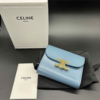 celine - CELINE セリーヌ　三つ折り財布 トリオンフ コンパクトウォレット　極美品