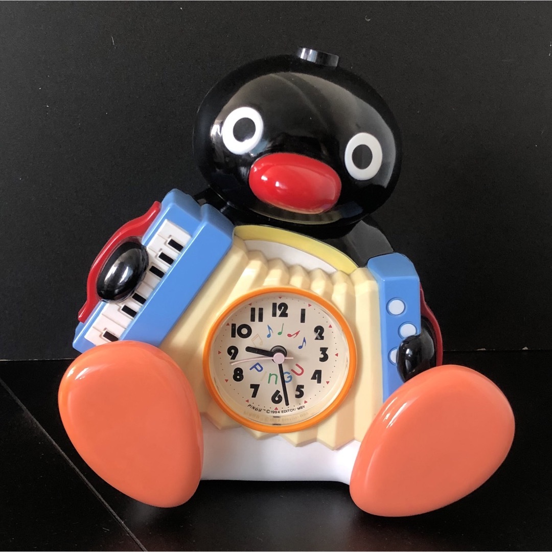 美品★PINGU ピングー 目覚まし時計 フィギュア アコーディオン 置き時計 美品★PINGU ピングー 目覚まし時計 フィギュア アコーディオン 置き時計