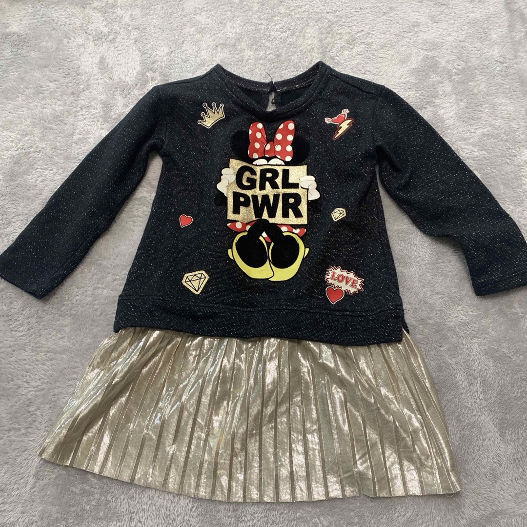 Disney(ディズニー)のキッズ 子供 女の子 ミニーマウス ワンピース キッズ/ベビー/マタニティのキッズ服女の子用(90cm~)(ワンピース)の商品写真