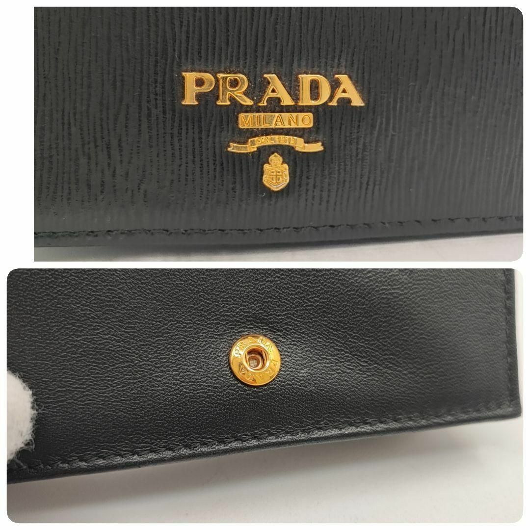 PRADA(プラダ)の未使用級✨PRADA ヴィッテロムーブ カードケース 名刺入れ レザー ブラック レディースのファッション小物(名刺入れ/定期入れ)の商品写真