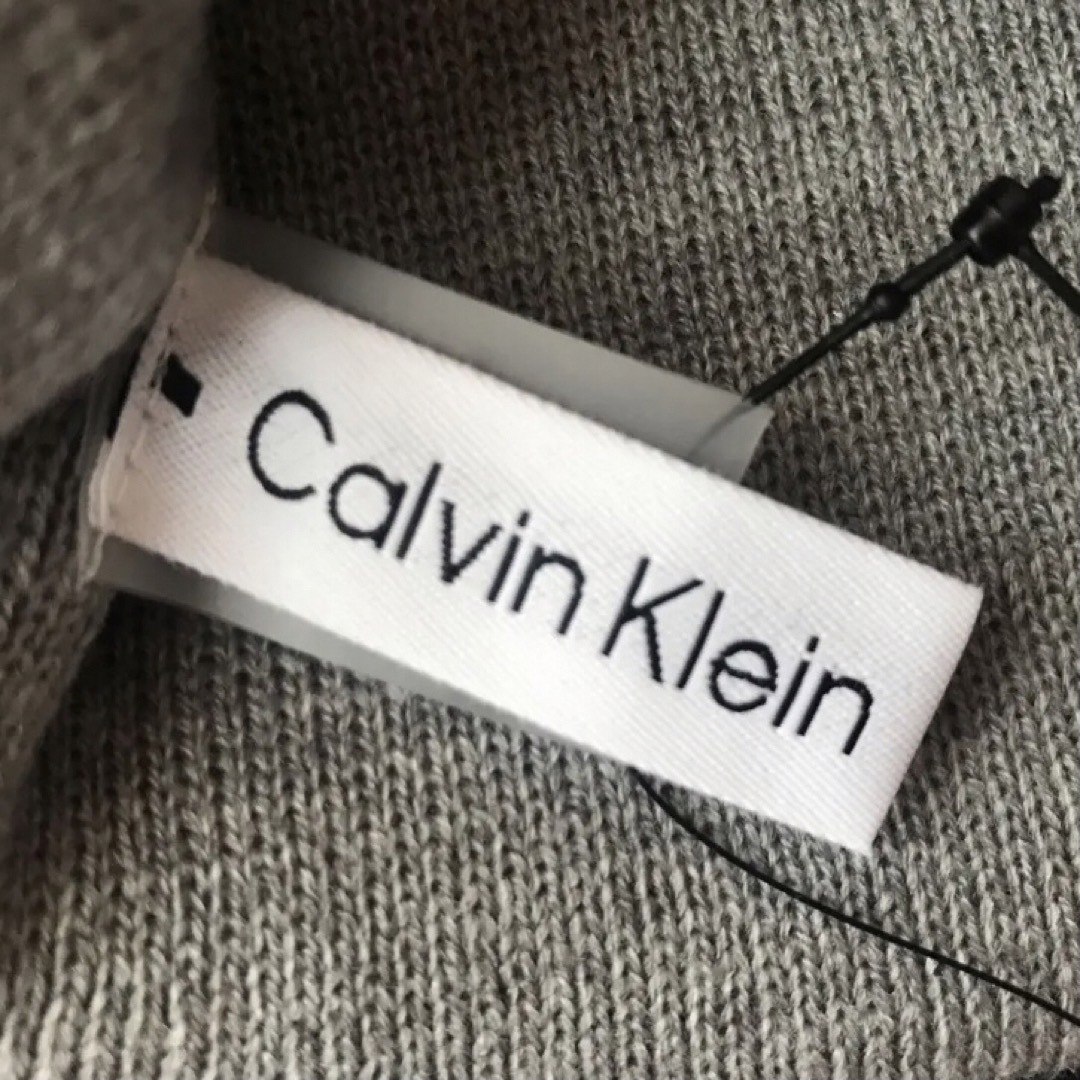 Calvin Klein(カルバンクライン)のレア【新品】カルバンクライン USA ニット帽 グレー メンズの帽子(ニット帽/ビーニー)の商品写真