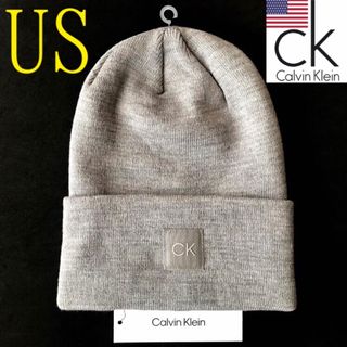 カルバンクライン(Calvin Klein)のレア【新品】カルバンクライン USA ニット帽 グレー(ニット帽/ビーニー)