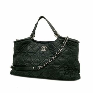 シャネル(CHANEL)の【4fd3608】シャネル ツーウェイバッグ/ワイルドステッチ/チェーンショルダー/レザー/ネイビー/シルバー金具 【中古】 レディース(その他)