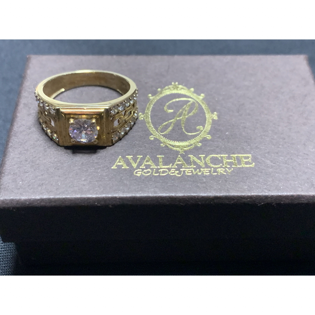 avalanche 10k yg 印台リング メンズのアクセサリー(リング(指輪))の商品写真