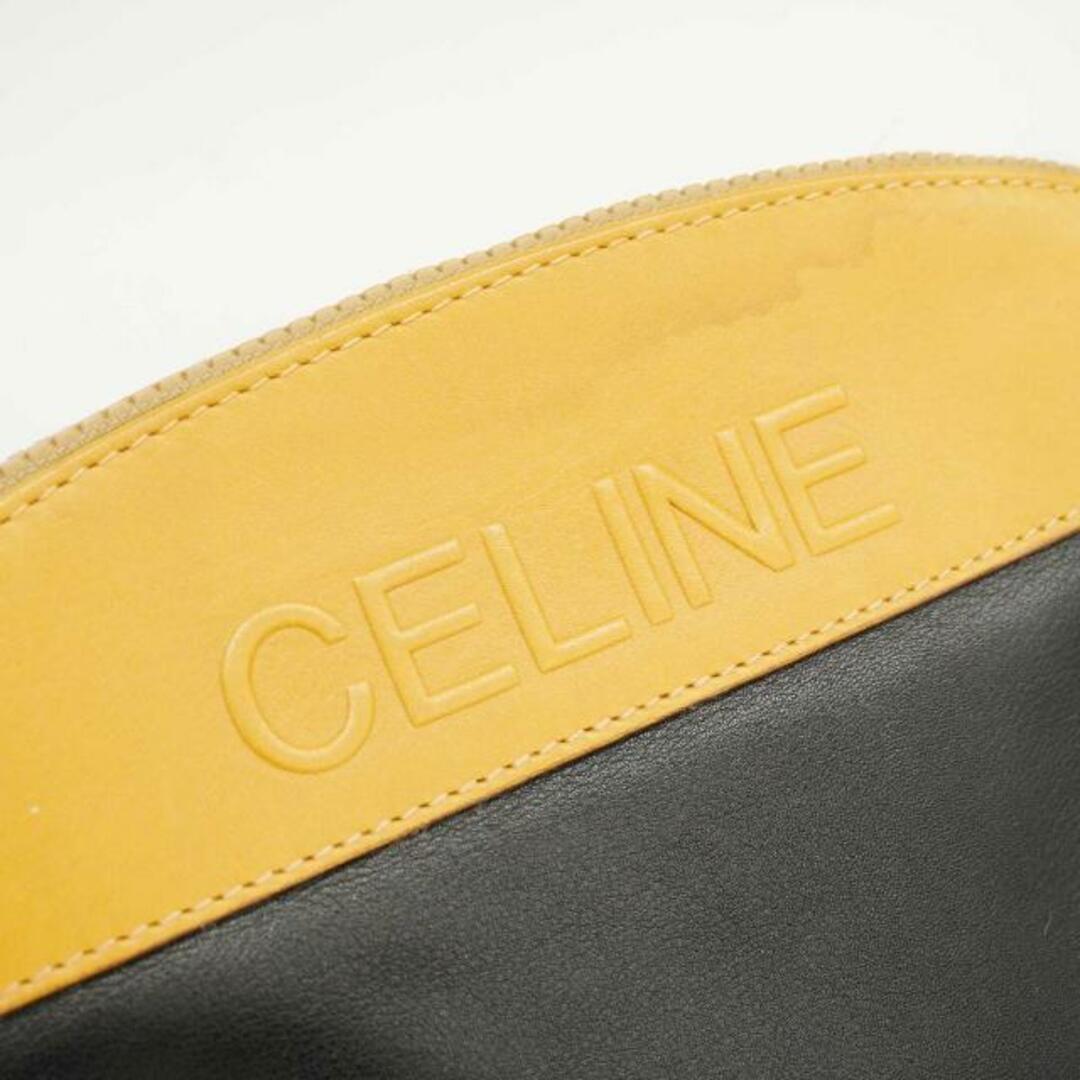 celine(セリーヌ)の★SALE 【4fd3652】セリーヌ ポーチ/レザー/ブラック/ベージュ/ゴールド金具 【中古】 レディース レディースのファッション小物(ポーチ)の商品写真