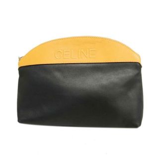 セリーヌ(celine)の★SALE 【4fd3652】セリーヌ ポーチ/レザー/ブラック/ベージュ/ゴールド金具 【中古】 レディース(ポーチ)