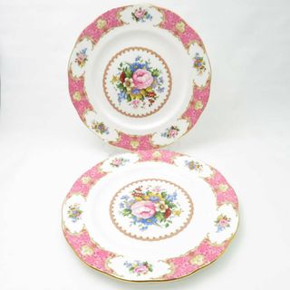 ロイヤルアルバート(ROYAL ALBERT)のROYAL ALBERT ロイヤルアルバート レディー カーライル 大皿 2枚 26cmプレート ペア ディナー SY8413B2 (食器)