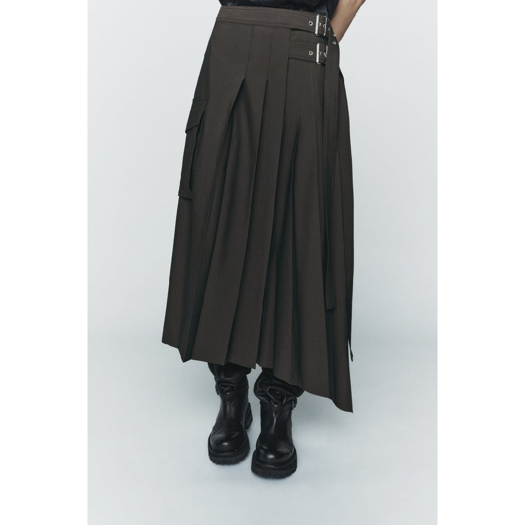 ZARA - ZARA ZW COLLECTION ラップアシンメトリースカート S ZARA - ZARA ZW COLLECTION ラップアシンメトリースカート S
