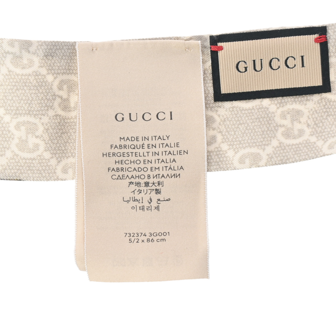 Gucci(グッチ)の中古 グッチ GUCCI ユニセックス スカーフ マルチカラー シルク100％ ハンドメイドのファッション小物(スカーフ)の商品写真