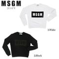  MSGM エムエスジーエム  Sweatshirt 2541MDM96 184799 01 / 184799 99  レディース スウェット トレーナー 裏起毛 ロゴ ホワイト ブラック  1.ホワイト XS