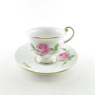 マイセン(MEISSEN)の美品 MEISSEN マイセン ピンクローズ ティーカップ＆ソーサー SY8472P (グラス/カップ)