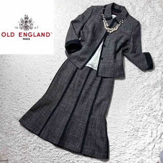 OLD ENGLAND - OLD ENGLAND セットアップ スカート スーツ ツイード 38 L