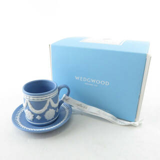 ウェッジウッド(WEDGWOOD)の未使用 WEDGWOOD ウェッジウッド ジャスパー ミニオーナメント クリスマス ティーカップ&ソーサー SU5287T (置物)