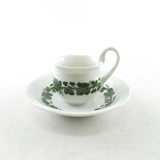 マイセン(MEISSEN)の美品 MEISSEN マイセン ヴァインリーフ ハイハンドルカップ＆ソーサー コーヒー ワインリーフ 葡萄の葉 グリーン SU5295U (グラス/カップ)