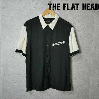 フラットヘッド(THE FLAT HEAD)の美品 フラットヘッド バイカラー レーヨン オープンカラー 半袖 シャツ(シャツ)