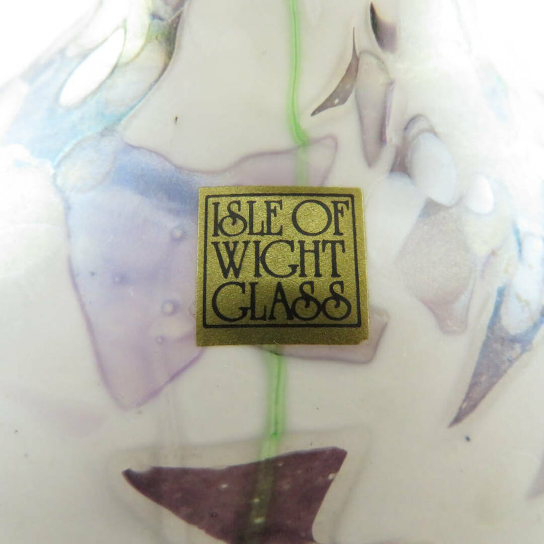 ISLE OF WIGHT GLASS アイルオブワイトグラス 花瓶 工芸ガラス 色付 フラワーベース 飾壺 英国 SU5338V  インテリア/住まい/日用品のインテリア小物(花瓶)の商品写真