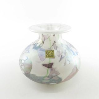 ISLE OF WIGHT GLASS アイルオブワイトグラス 花瓶 工芸ガラス 色付 フラワーベース 飾壺 英国 SU5338V (花瓶)