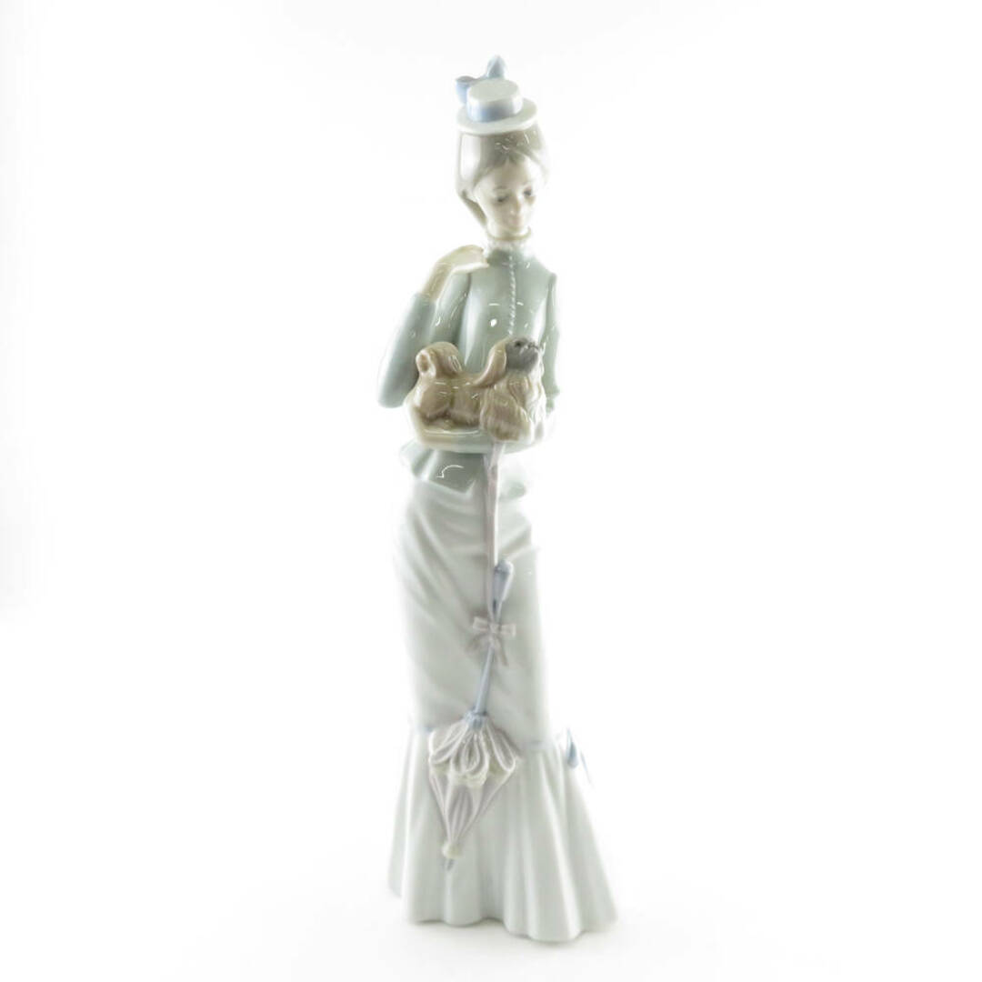 美品 LLADRO リヤドロ 4893「仔犬とお散歩」 フィギュリン 置物 陶器人形 オブジェ インテリア SU5352V  インテリア/住まい/日用品のインテリア小物(置物)の商品写真