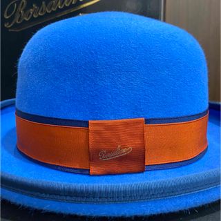 ボルサリーノ(Borsalino)の箱付　美品数回　定価5万　ボルサリーノ トラベラー ハット フェルト　リボン L(ハット)