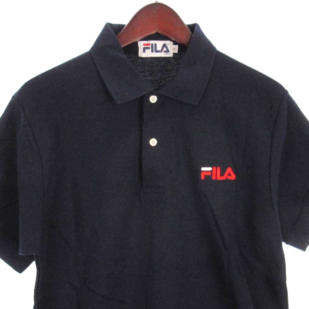 FILA(フィラ)のフィラ FILA ポロシャツ 半袖 刺繍 コットン ネイビー M ■GY31 メンズのトップス(ポロシャツ)の商品写真