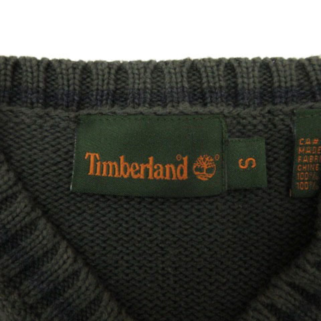 Timberland(ティンバーランド)のティンバーランド ニット ベスト プルオーバー カーキ S ■GY31 メンズのトップス(ベスト)の商品写真