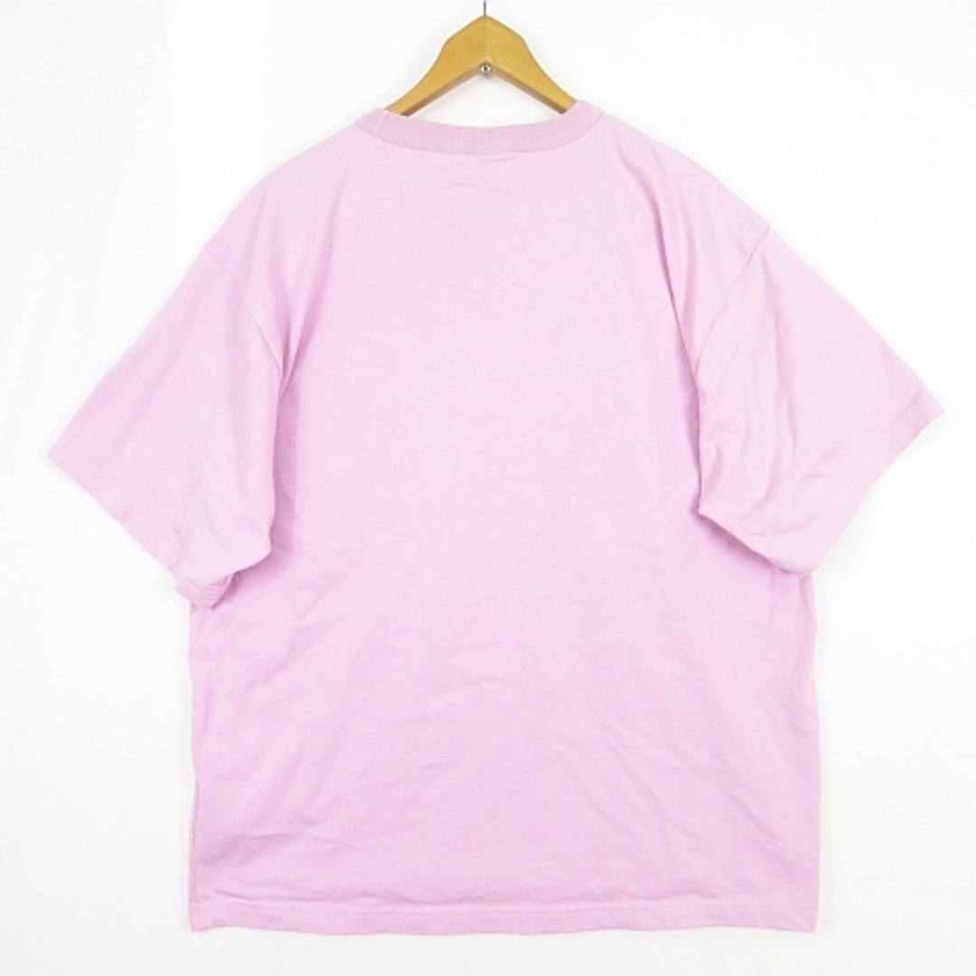 Champion(チャンピオン)のCHAMPION ビッグ刺繍ロゴ ショートスリーブ Tシャツ XL ピンク メンズのトップス(Tシャツ/カットソー(半袖/袖なし))の商品写真