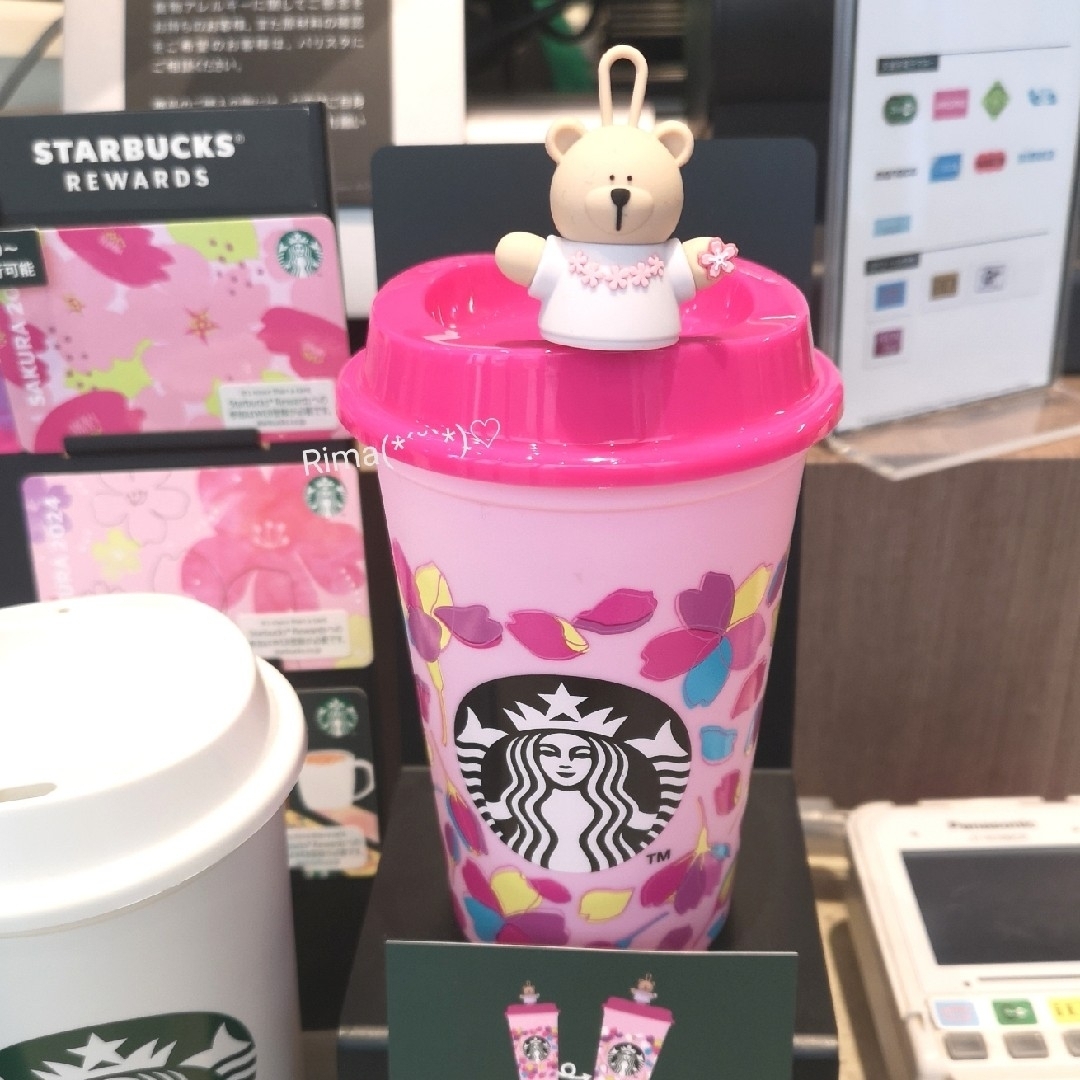 Starbucks(スターバックス)のスタバ　さくら　SAKURA2024  リユーザブルカップ　ベアリスタ　セット インテリア/住まい/日用品のキッチン/食器(容器)の商品写真