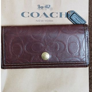 コーチ(COACH)の(ほぼ新品)COACH 長財布 ストラップ付(長財布)