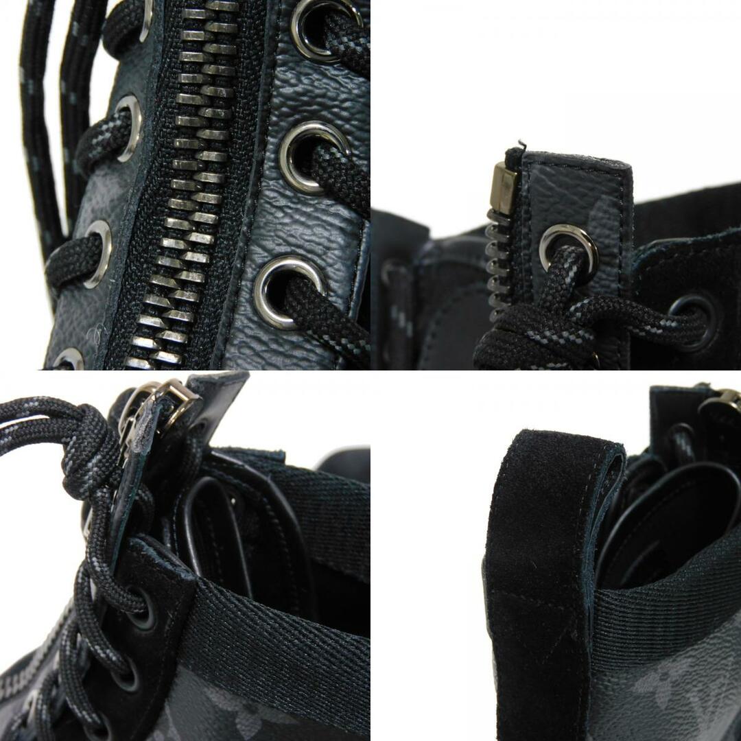 LOUIS VUITTON(ルイヴィトン)のLOUIS VUITTON ルイ・ヴィトン ハーレム・ライン 6 2/1 ブラック グレー フロントジップ ジップアップ 25.5cm モノグラム エクリプス ノワール ブーツ メンズの靴/シューズ(ブーツ)の商品写真