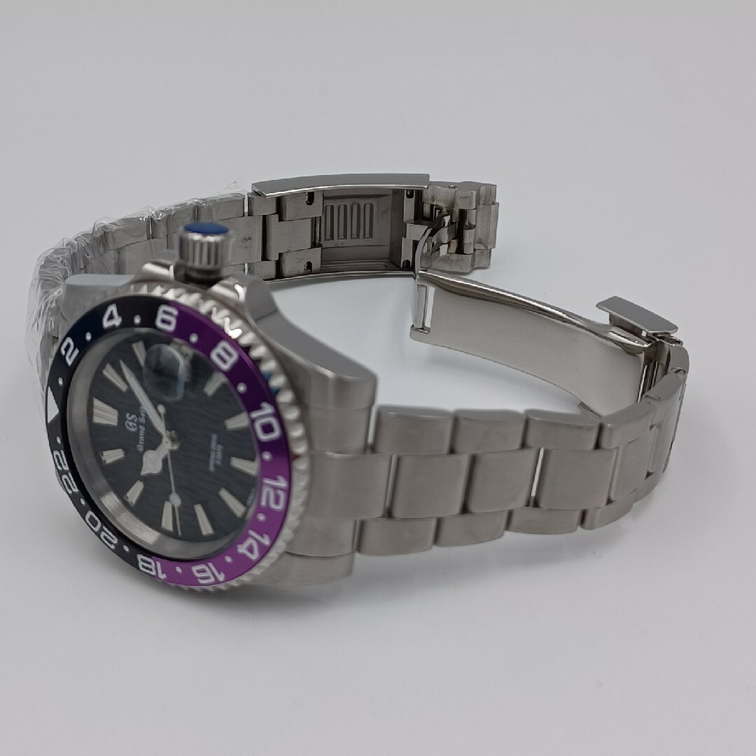 新品(681)SEIKOMODカスタム腕時計GMT黒紫GS文字盤 メンズの時計(腕時計(アナログ))の商品写真