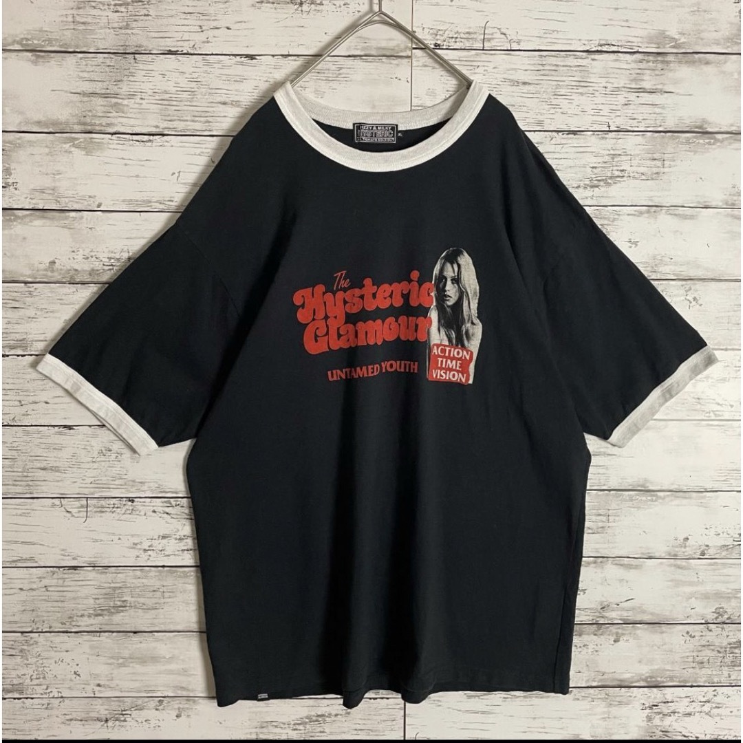 HYSTERIC GLAMOUR(ヒステリックグラマー)の【入手困難】ヒステリックグラマー ヒスガール XL  即完売 リンガーシャツ メンズのトップス(Tシャツ/カットソー(半袖/袖なし))の商品写真