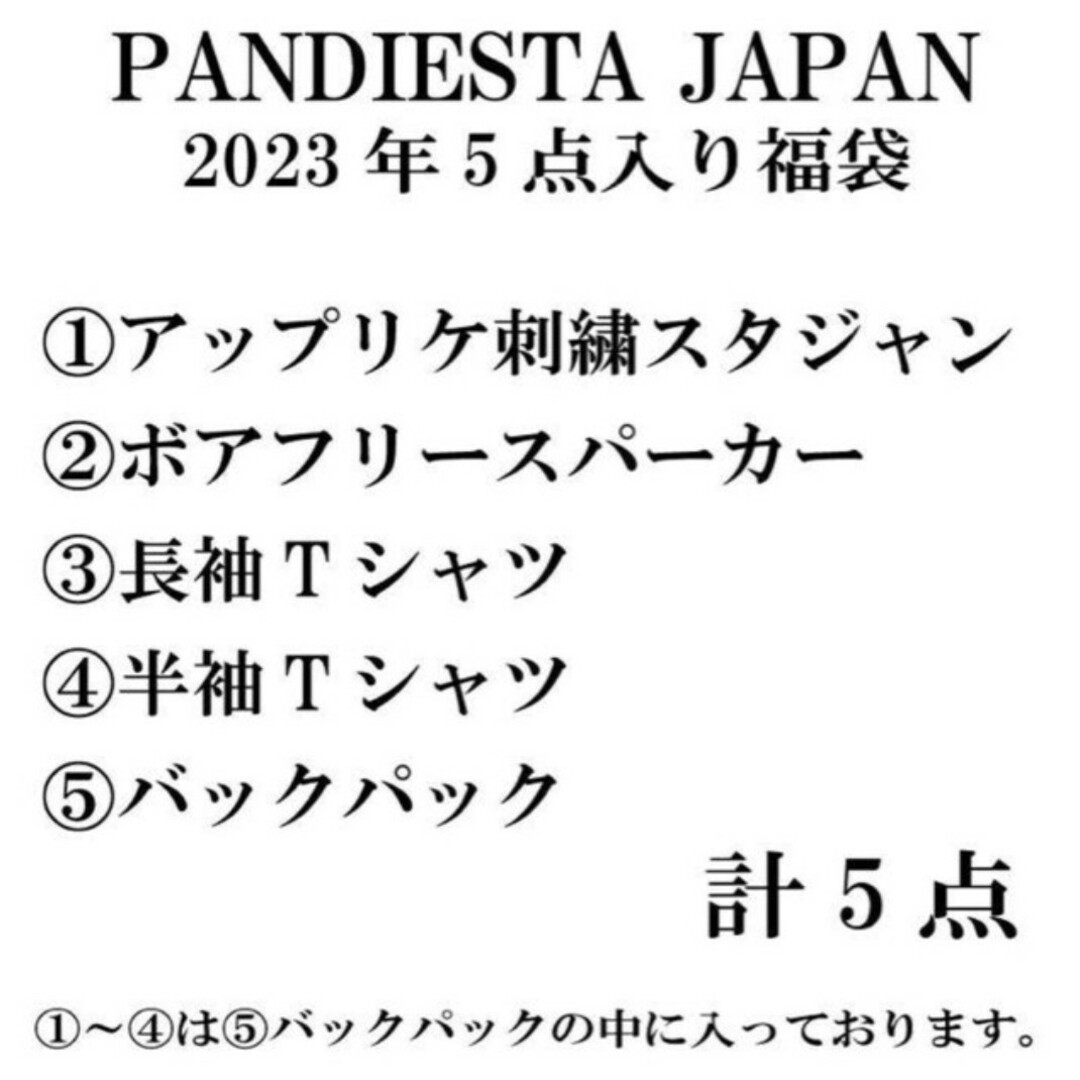 新品 PANDIESTA パンディエスタ2023年 福袋 5点セットLサイズ メンズのメンズ その他(その他)の商品写真