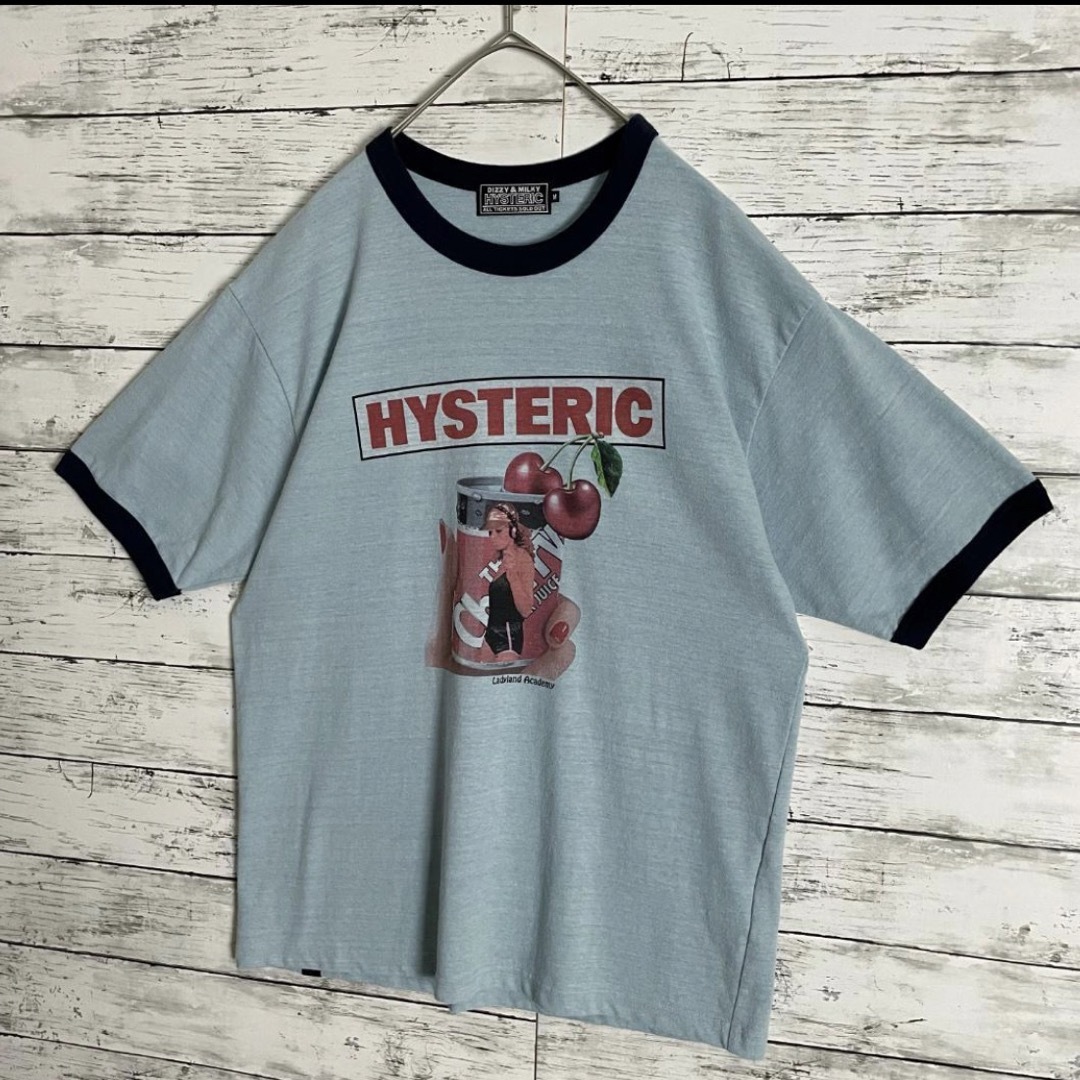 HYSTERIC GLAMOUR(ヒステリックグラマー)の【大人気デザイン】ヒステリックグラマー SUPER JUICE リンガーTシャツ メンズのトップス(Tシャツ/カットソー(半袖/袖なし))の商品写真