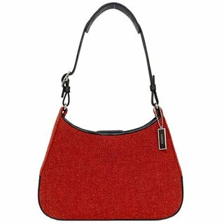 コーチ(COACH)のコーチ セミショルダーバッグ レッド ブラック 美品(ショルダーバッグ)