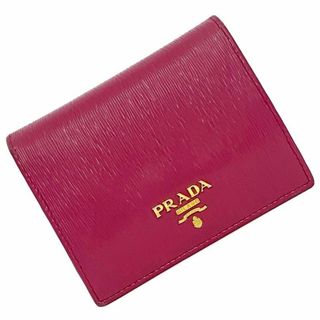 プラダ(PRADA)のプラダ 二つ折り 財布 ピンク ヴィッテロムーブ 革(財布)