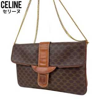 セリーヌ(celine)の✨良品　CELINE セリーヌ　ショルダーバッグ　マカダム柄　ブラウン　手提げ(ショルダーバッグ)