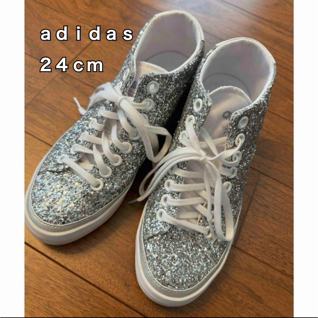 Originals（adidas）(オリジナルス)のFV5620 グリッター 厚底 24.5cmシルバー adidasスニーカー  レディースの靴/シューズ(スニーカー)の商品写真