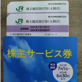 JR東日本 株主優待（4割引）　2枚　24年6月30日期限(鉄道乗車券)