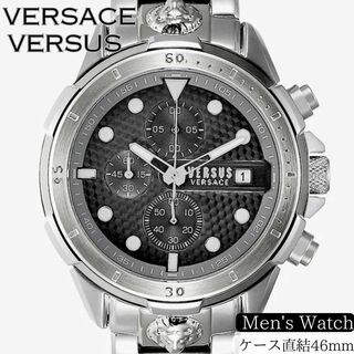 ヴェルサーチ(VERSACE)の新品 腕時計 メンズ ヴェルサーチ ヴェルサス シルバー ブラック 人気ブランド(腕時計(アナログ))