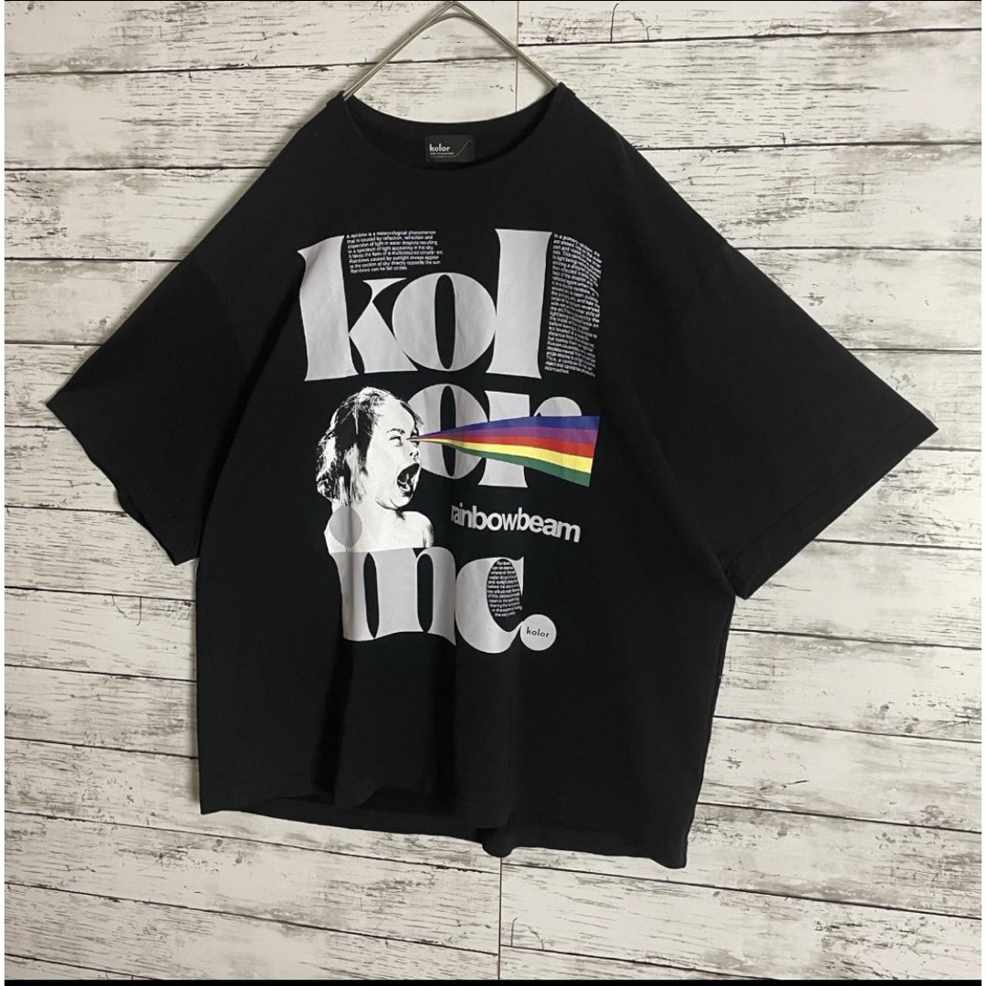 kolor(カラー)の【レアデザイン 】カラー クリアコットン レインボー Tシャツ 入手困難 美品 メンズのトップス(Tシャツ/カットソー(半袖/袖なし))の商品写真