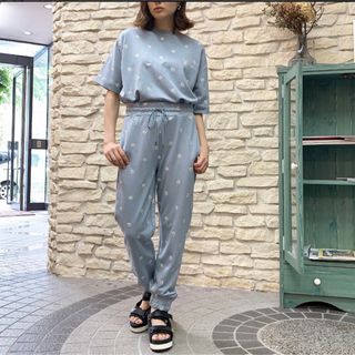 ダブルスタンダードクロージング(DOUBLE STANDARD CLOTHING)のお値下ダブルスタンダードクロージングESSENTIALミニ裏毛ロゴ　セットアップ(セット/コーデ)