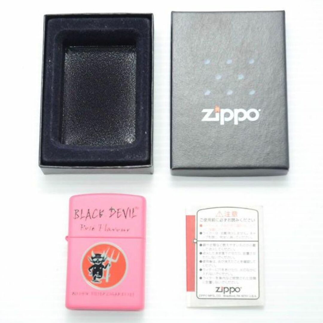 未使用品 zippo ブラックデビル ピンクマットスリム BLACK DEVIL 未使用品 zippo ブラックデビル ピンクマットスリム BLACK DEVIL