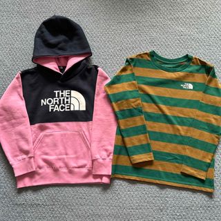 ザノースフェイス(THE NORTH FACE)のTHE NORTH FACE パーカー ボーダーロンT 2点セット 140(Tシャツ/カットソー)