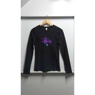 ステューシー(STUSSY)のSTUSSY GIRLS USA製 ロゴプリント ロングスリーブ Tシャツ(Tシャツ(長袖/七分))