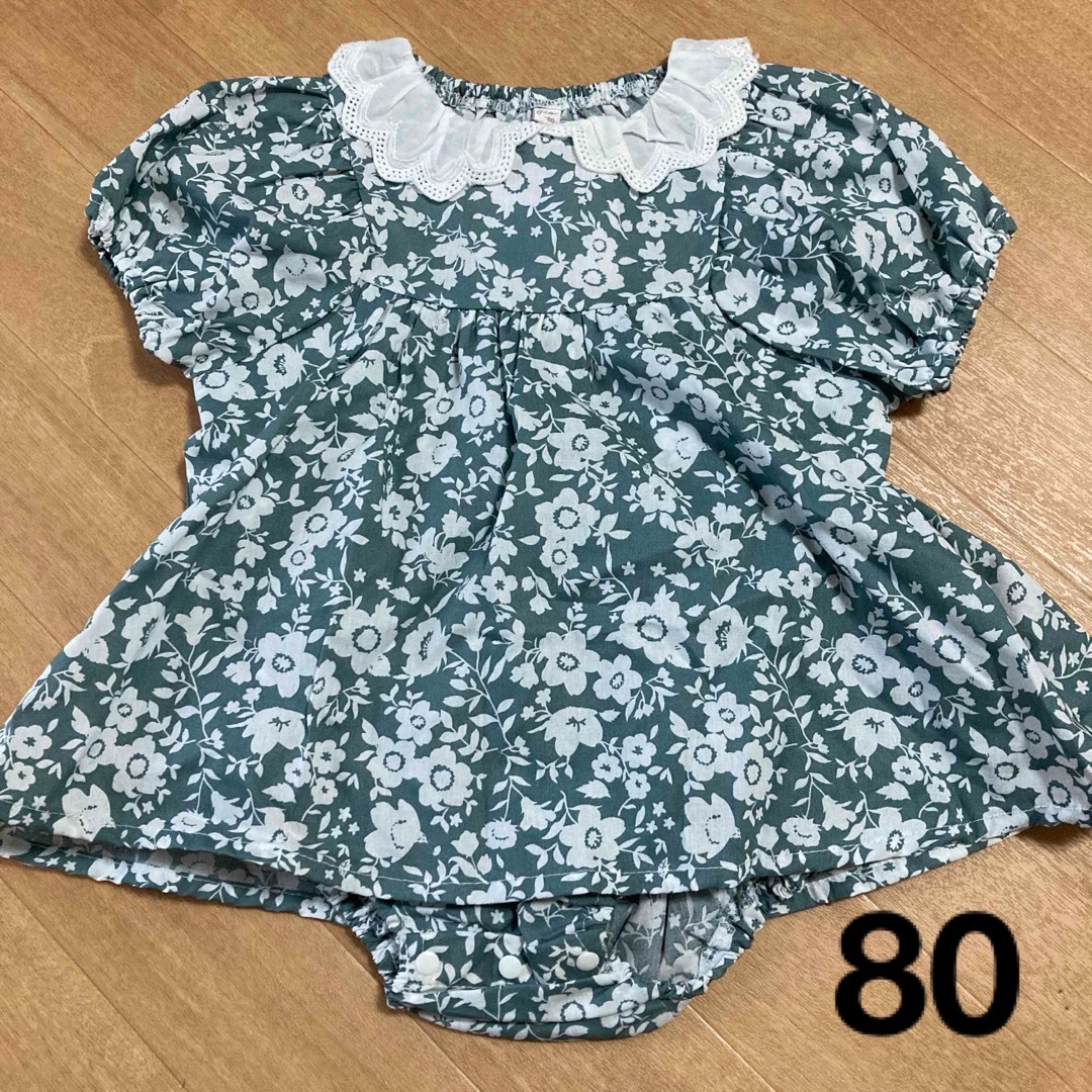 しまむら(シマムラ)のしまむら juo 80size＊女の子　子供服　新品未使用 キッズ/ベビー/マタニティのベビー服(~85cm)(ロンパース)の商品写真