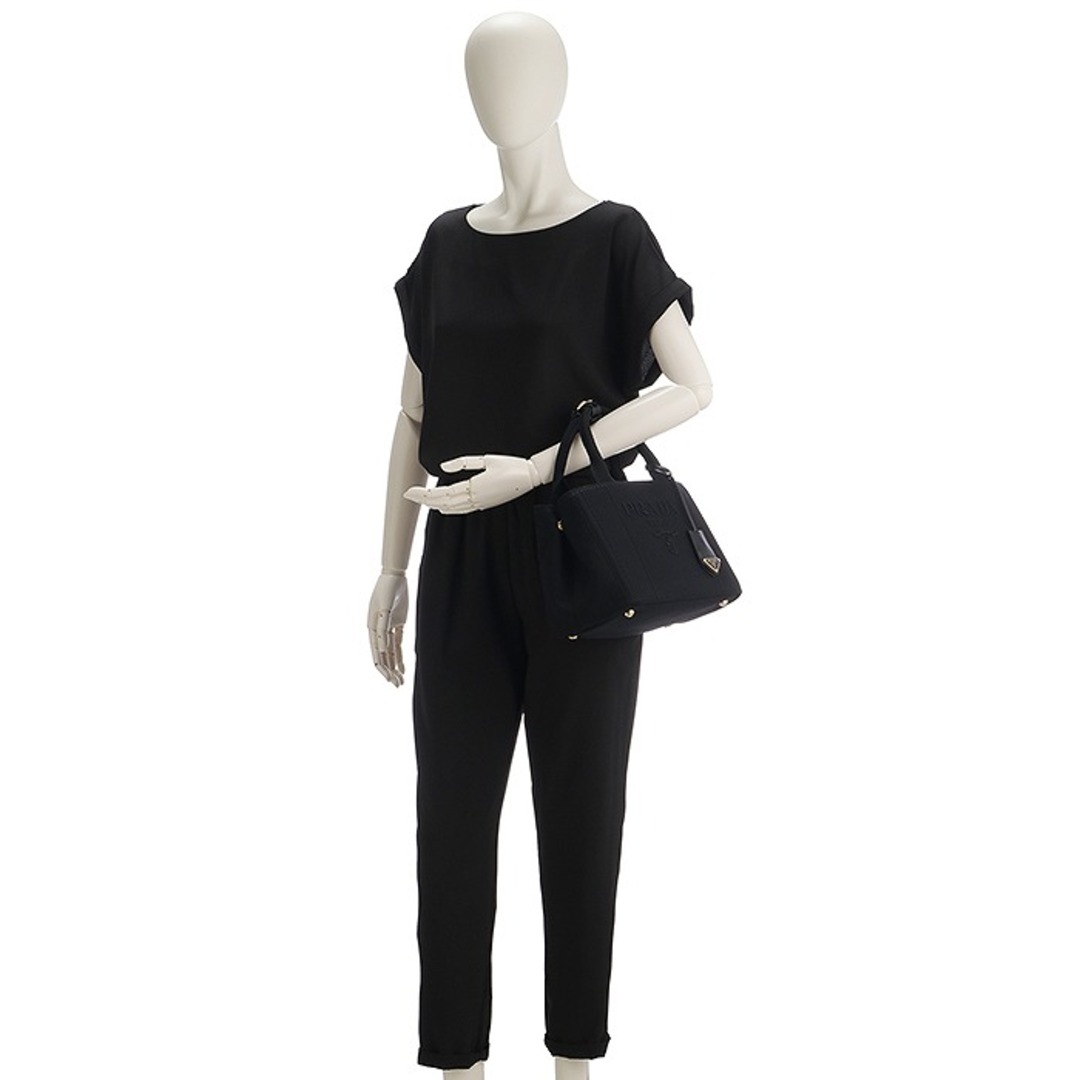 PRADA - プラダ PRADA トートバッグ CANAPA RICAMO エンボスロゴ PRADA - プラダ PRADA トートバッグ CANAPA RICAMO エンボスロゴ